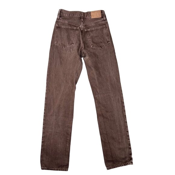 Madewell Womens 90s Straight Jeans Size 23 Brown Cotton Denim Fair Trade Certifi - Picture 2 of 12